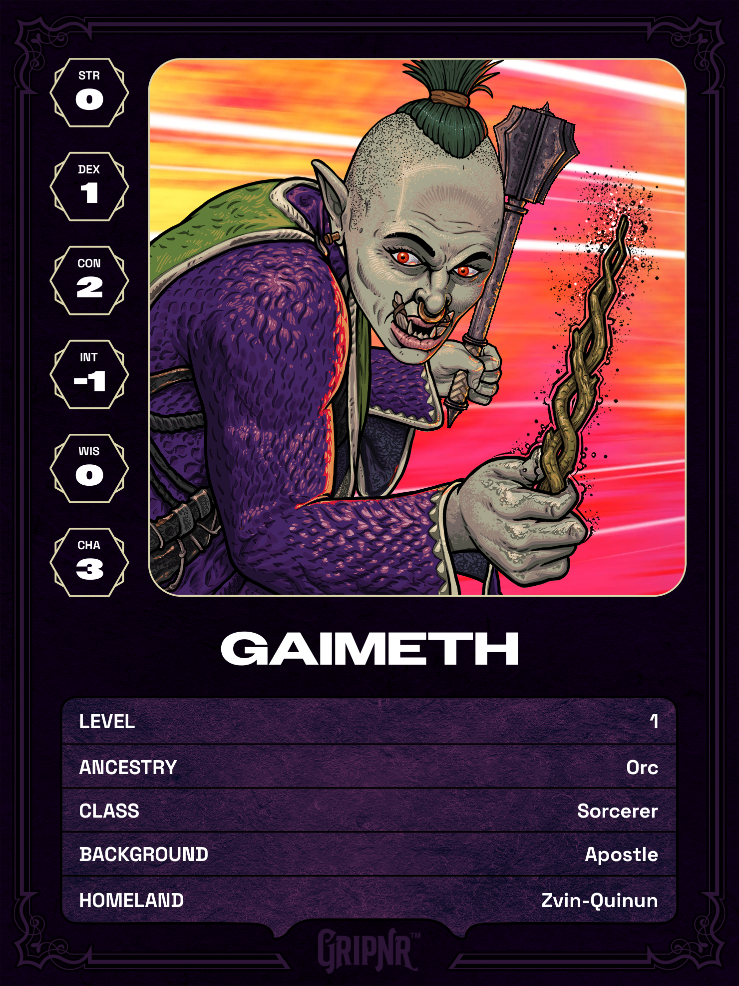 Hero card