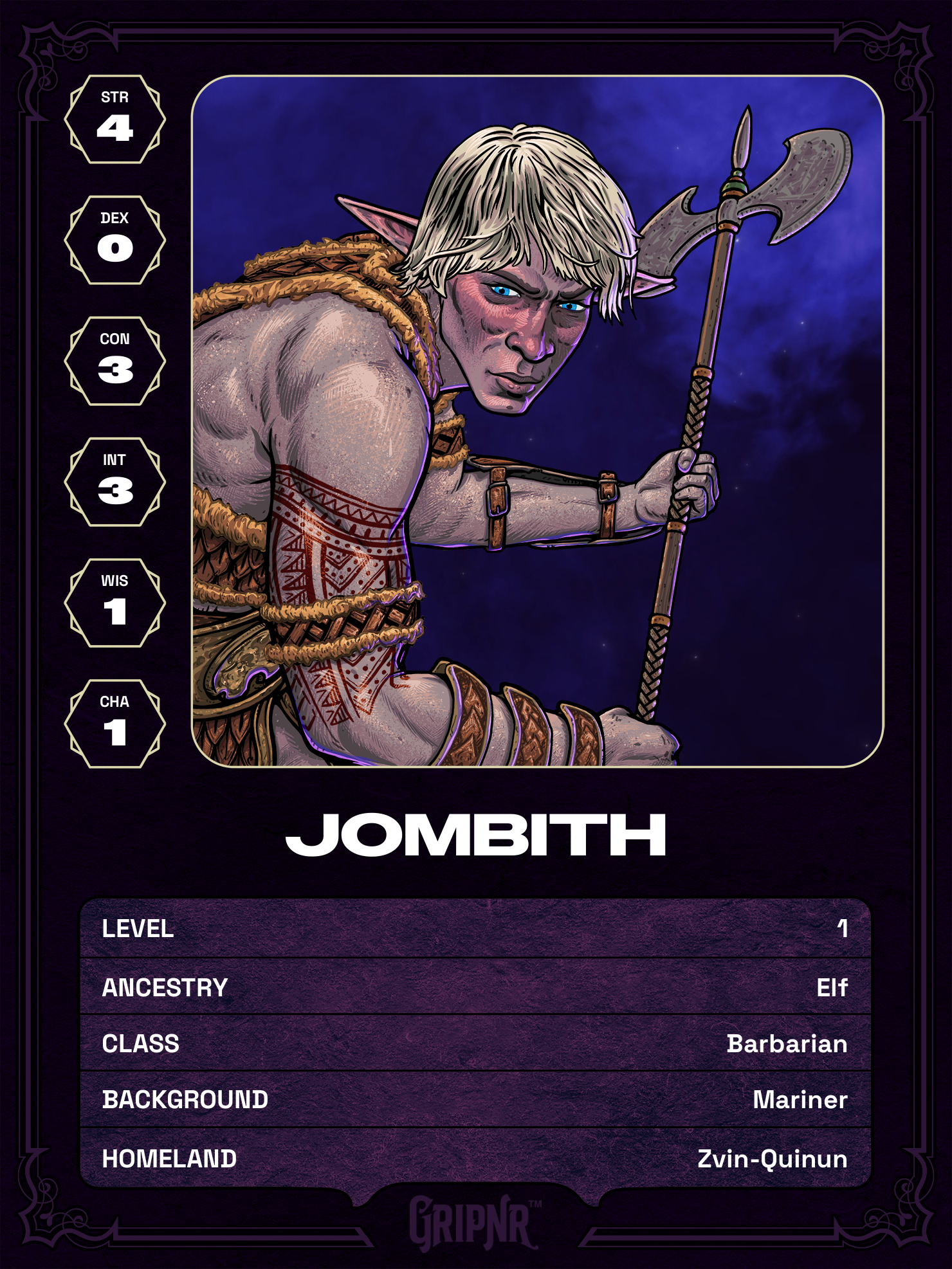 Hero card